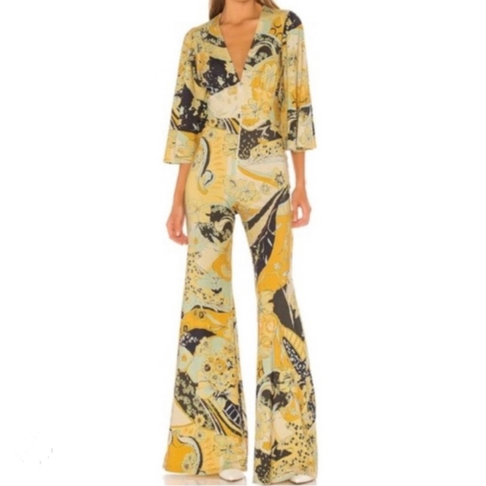 NWT Free People - Yellow Hues Combo Jumpsuit - *Never Been Worn*